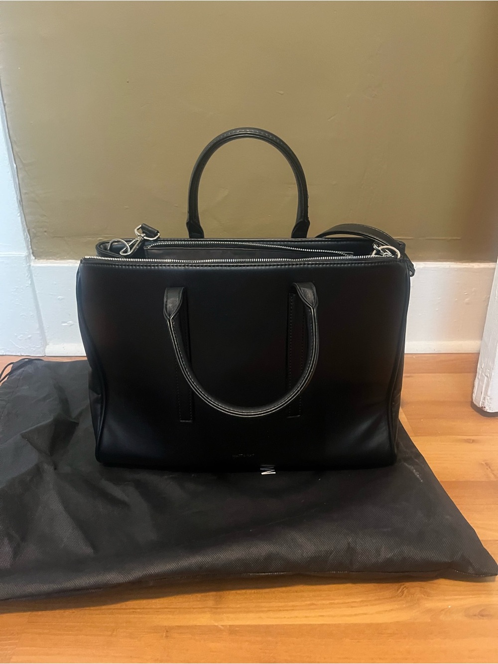 Matt & Nat- vegan/faux Leather Briefcase Tote - Classic Professional Carry